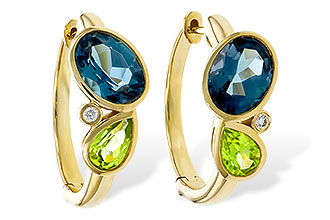 B274-90058: EARRINGS 2.97 SEMI-PREC (PER,LBT) 3.00 TGW