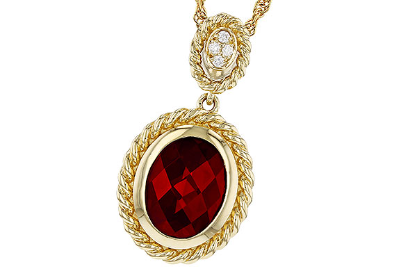 B275-72767: NECKLACE 2.10 GARNET 2.12 TGW (9x7MM GAR)