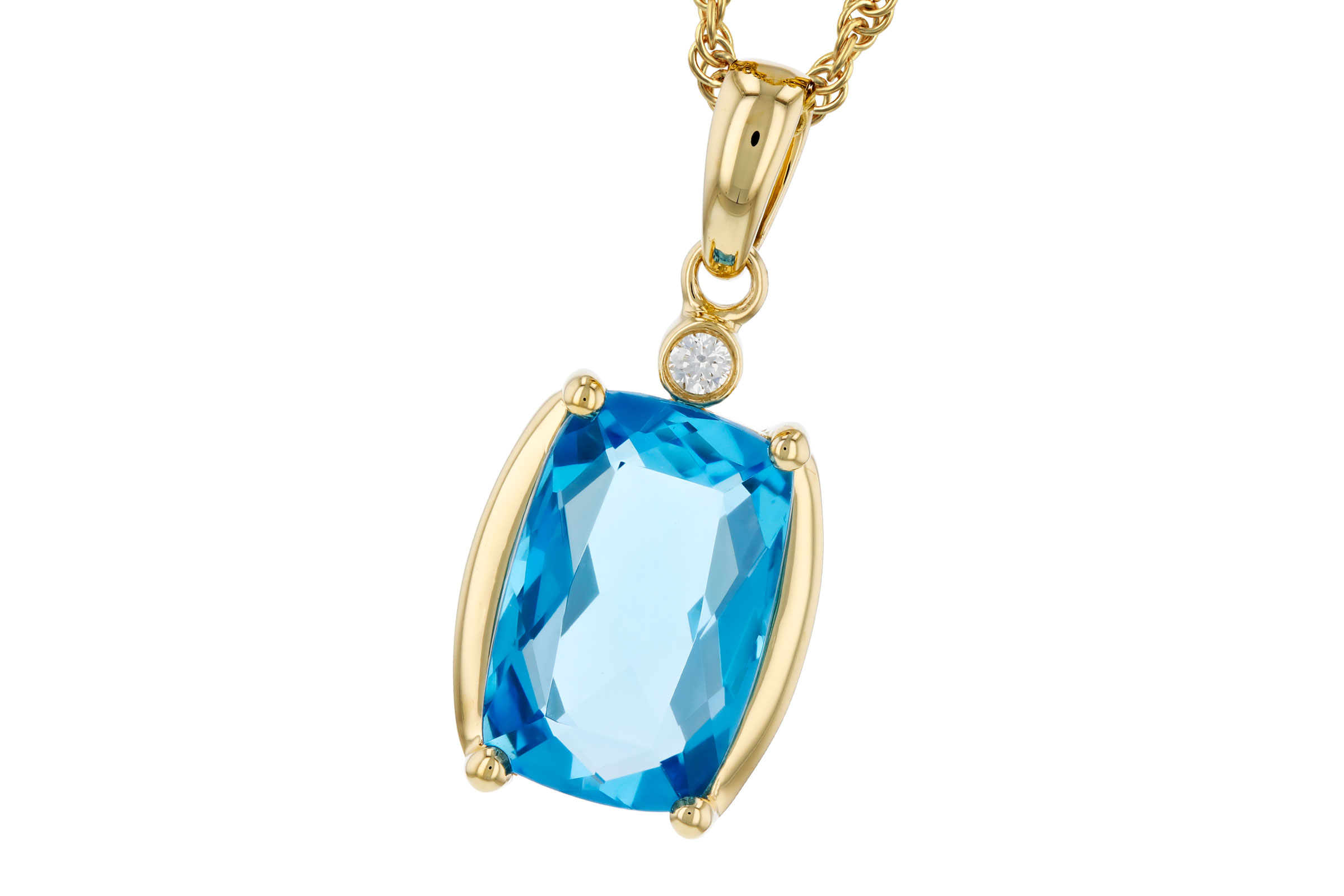 B275-74558: NECKLACE 2.88 BLUE TOPAZ 2.90 TGW (11x7MM BT)