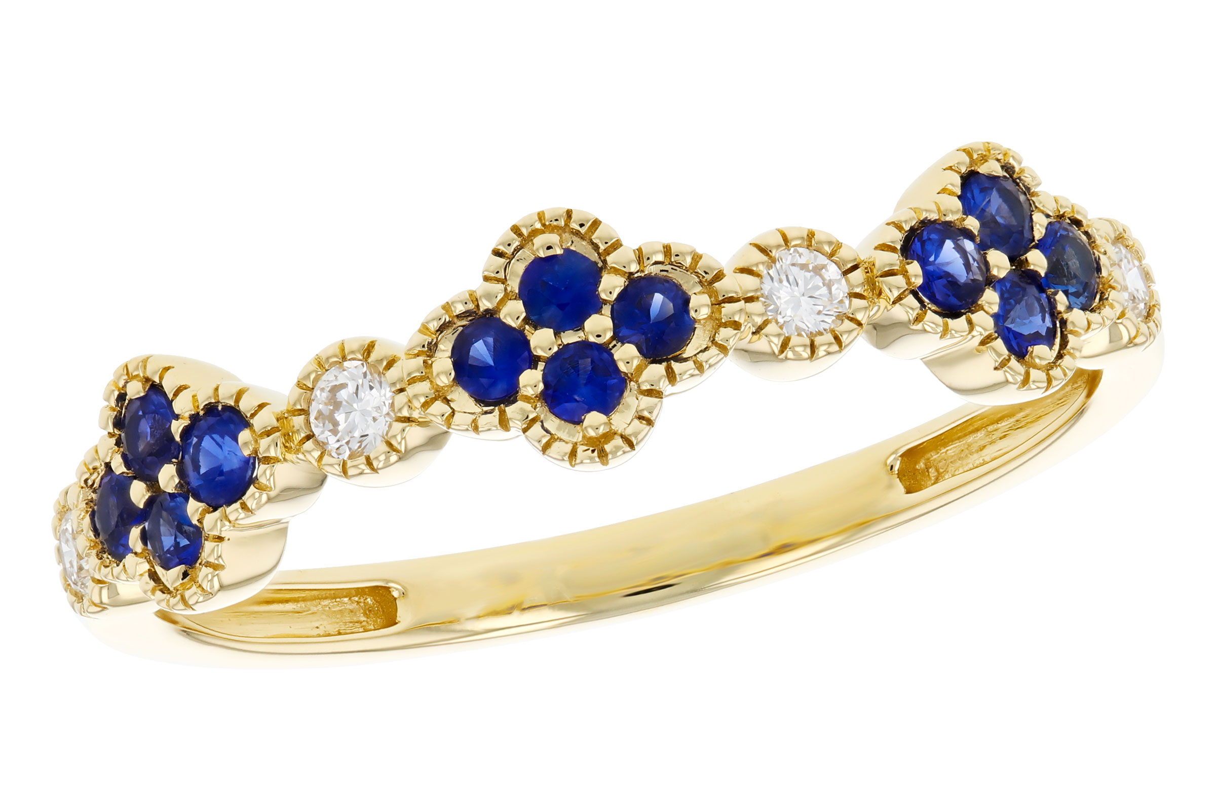 B275-75476: LDS WED RG .23 TW SAPPHIRE .31 TGW