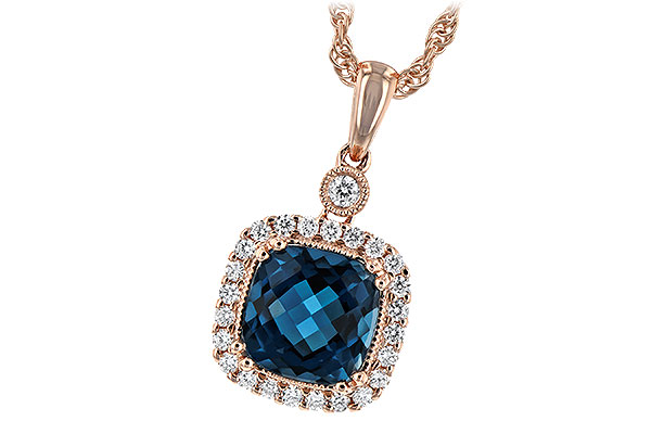 C189-37276: NECK 1.63 LONDON BLUE TOPAZ 1.80 TGW (7MM LBT)