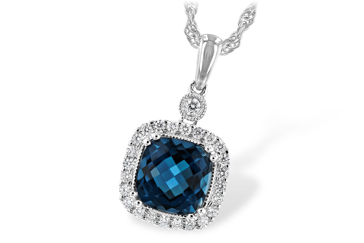 C189-37276: NECK 1.63 LONDON BLUE TOPAZ 1.80 TGW (7MM LBT)