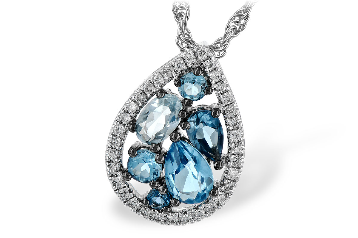 C189-42730: NECK 1.15 BLUE TOPAZ 1.30 TGW