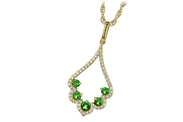 C190-27303: NECK .34 GREEN GARNET .53 TGW