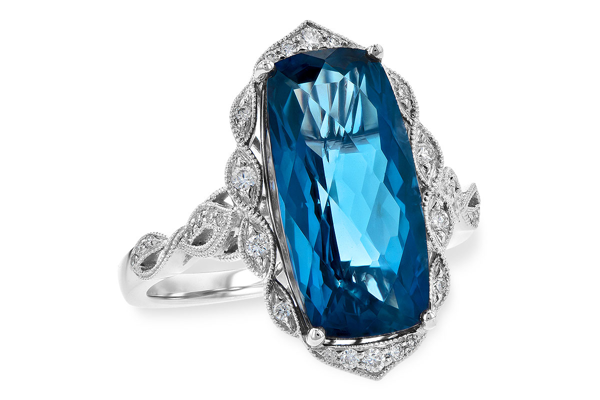 C190-28185: LDS RG 6.75 LONDON BLUE TOPAZ 6.90 TGW (16x8MM BT)