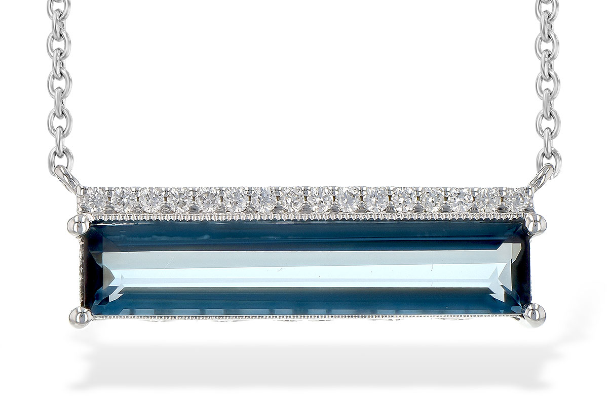 C190-32776: NECK 2.70 LONDON BLUE TOPAZ 2.80 TW