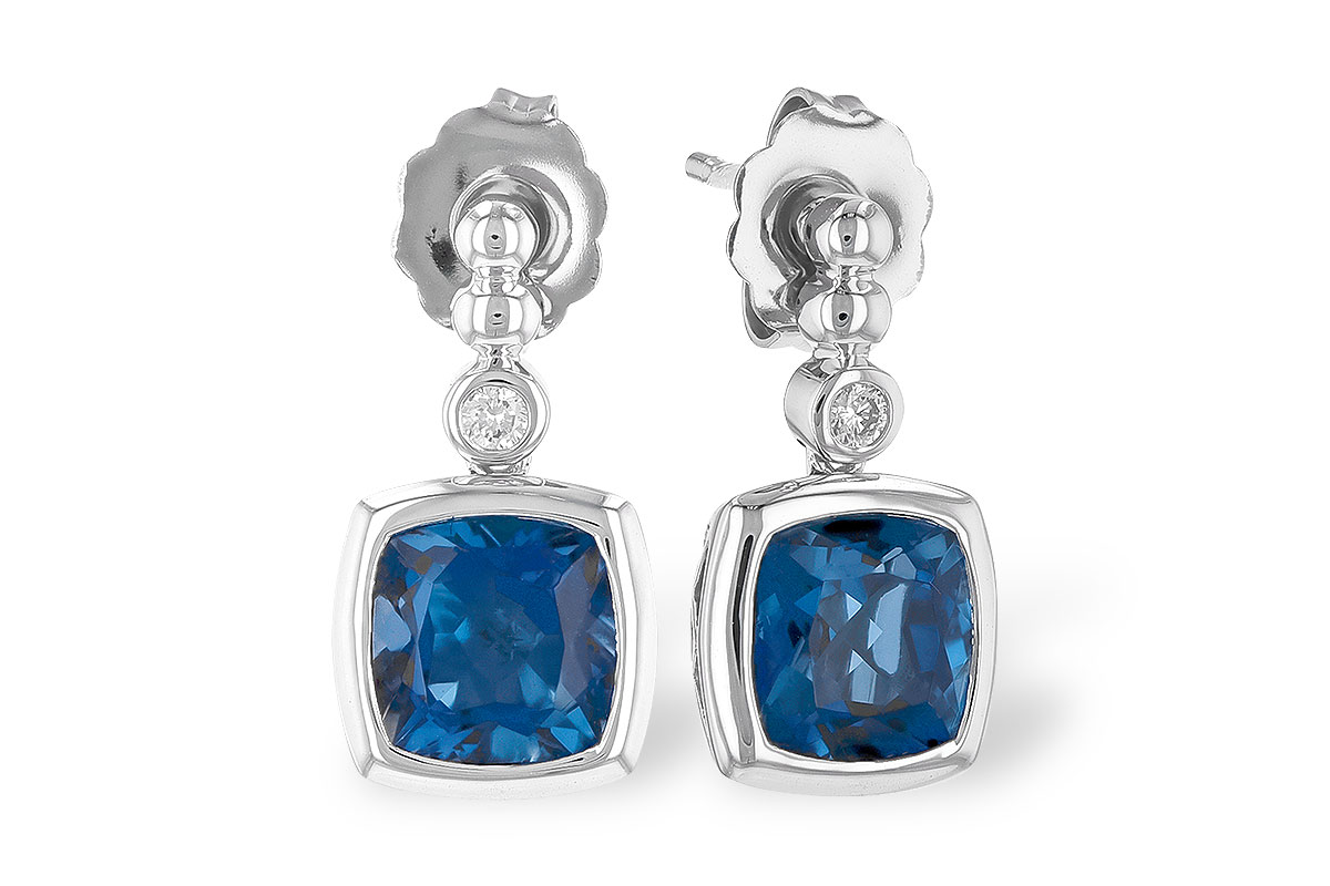 C273-00012: EARR 1.78 LONDON BLUE TOPAZ 1.82 TGW