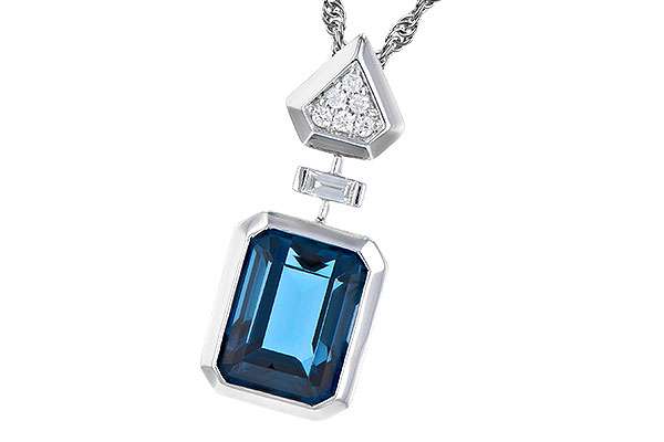 C273-08212: NECK 2.60 LONDON BLUE TOPAZ 2.68 TGW