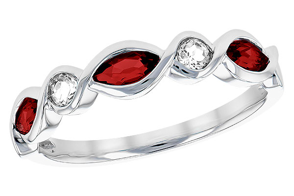 C274-82767: LDS RG .52 TW GARNET .64 TGW