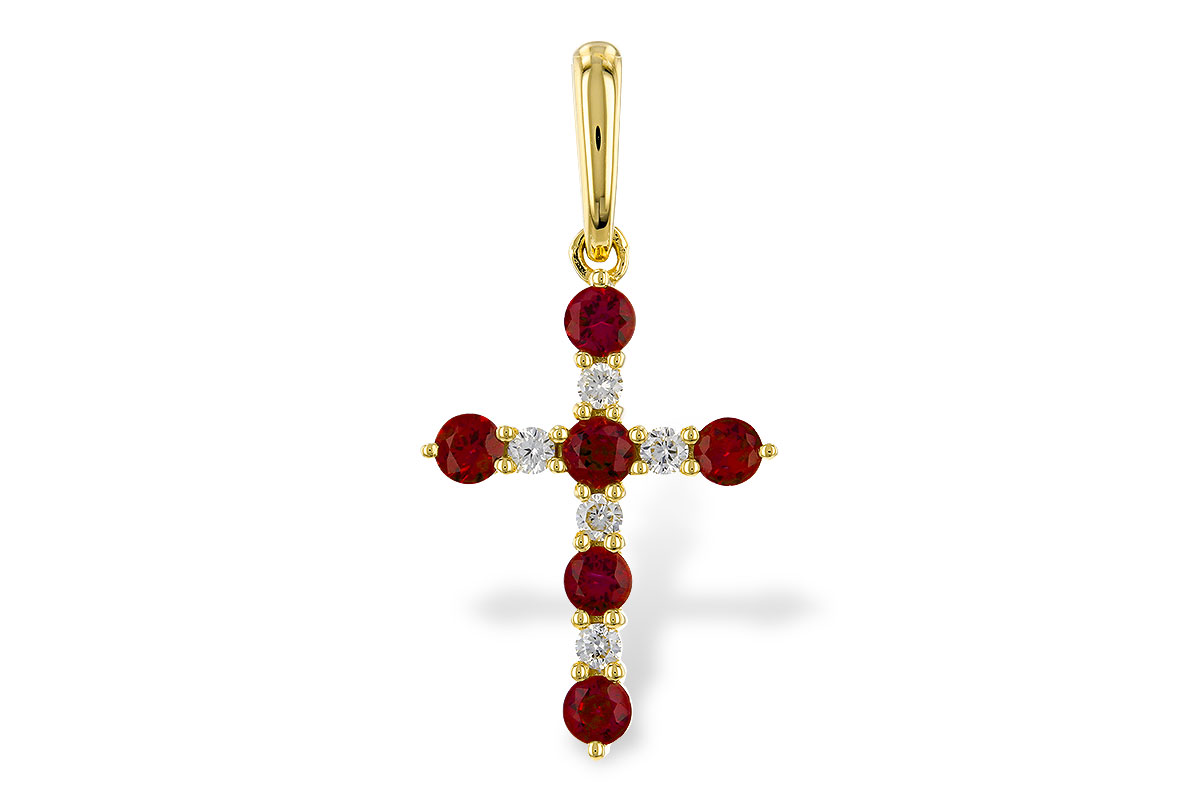 C274-83694: PENDANT .34 TW RUBY .42 TGW
