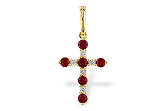 C274-83694: PENDANT .34 TW RUBY .42 TGW