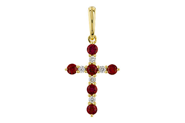 C274-83694: PENDANT .34 TW RUBY .42 TGW