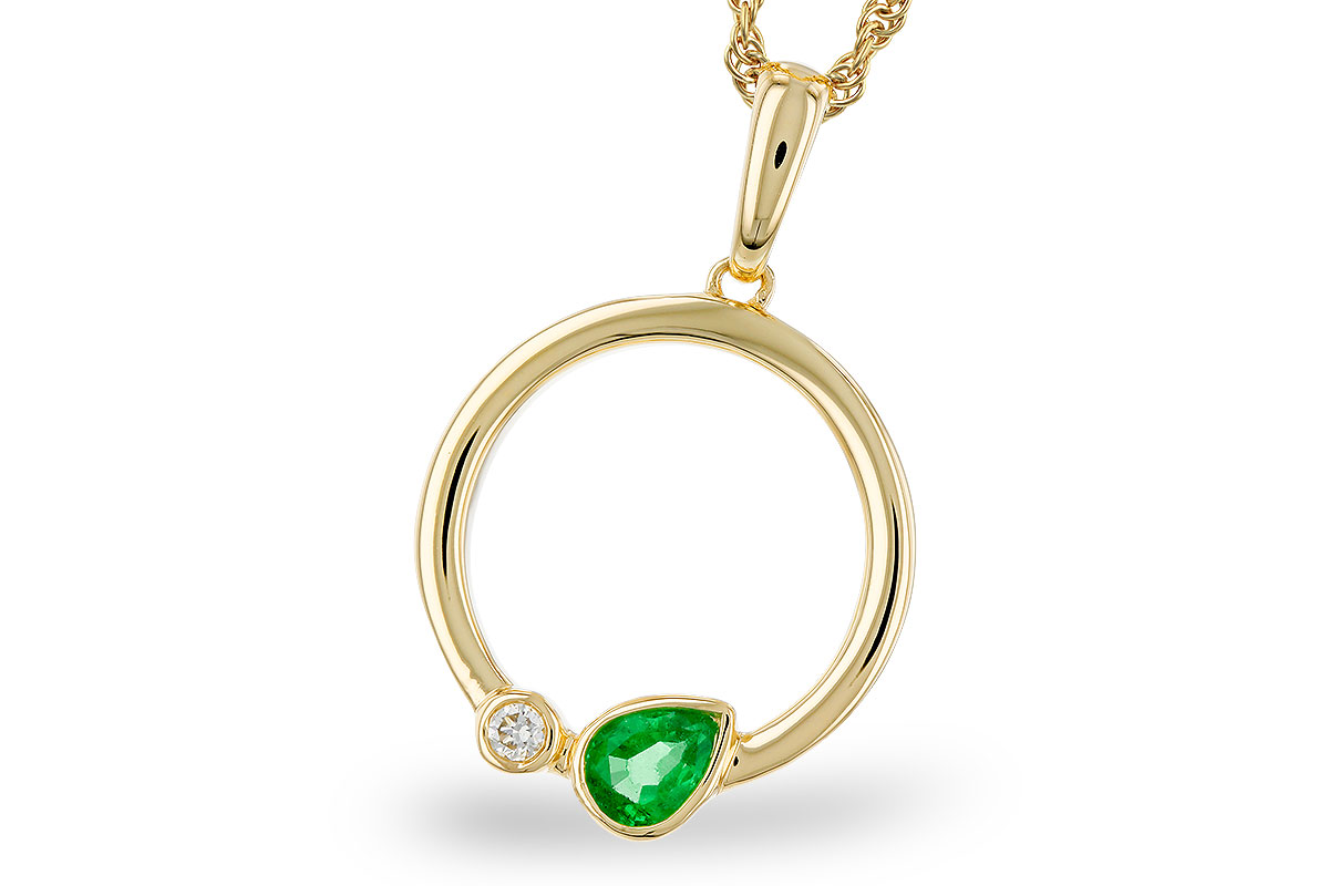 C274-83703: NECKLACE .20 EMERALD .22 TGW