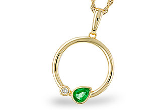 C274-83703: NECKLACE .20 EMERALD .22 TGW