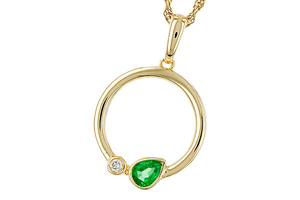 C274-83703: NECKLACE .20 EMERALD .22 TGW