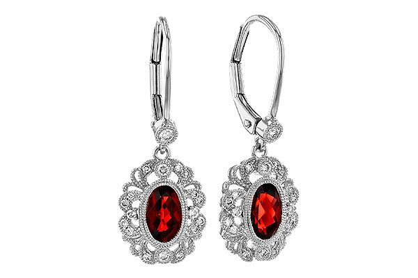 C274-85467: EARRINGS .98 TW GARNET 1.15 TGW (7x5MM GARNET)