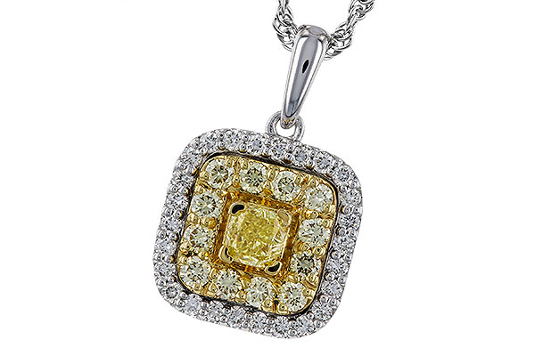 C274-85503: NECK .23 FANCY YELLOW DIAMONDS .65 TW
