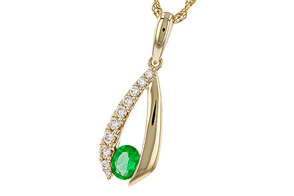 C274-87276: NECKLACE .28 EMERALD .45 TGW (5x4 EMER)