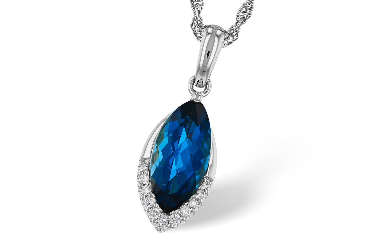 C274-89176: NECK 2.14 LONDON BLUE TOPAZ 2.20 TGW (12x6MM MQ)