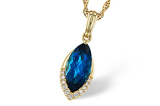 C274-89176: NECK 2.14 LONDON BLUE TOPAZ 2.20 TGW (12x6MM MQ)