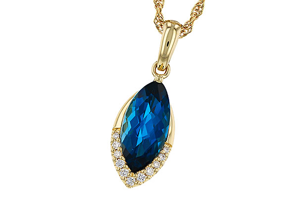 C274-89176: NECK 2.14 LONDON BLUE TOPAZ 2.20 TGW (12x6MM MQ)