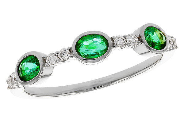 C274-90003: LDS WEDDING RG .46 TW EMERALD .58 TGW