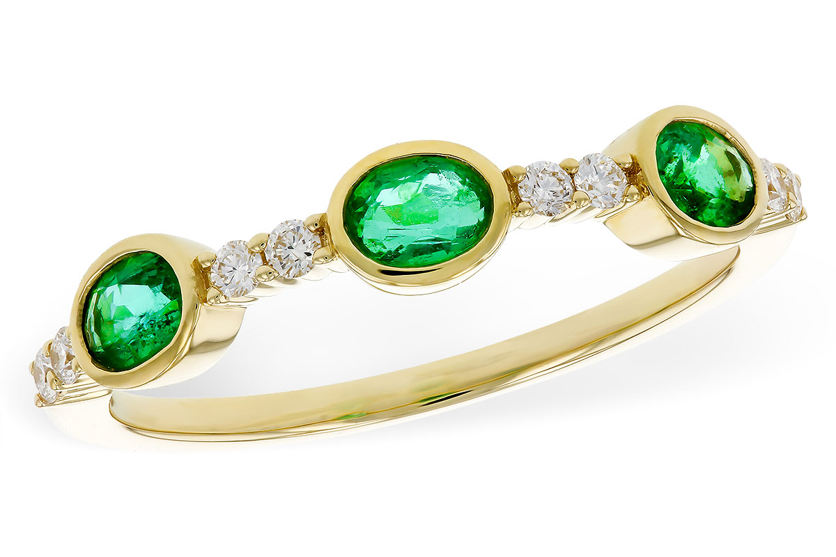 C274-90003: LDS WEDDING RG .46 TW EMERALD .58 TGW