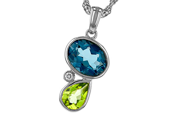 C274-90039: NECKLACE 2.43 SEMI-PREC (PER,LBT) 2.45 TGW