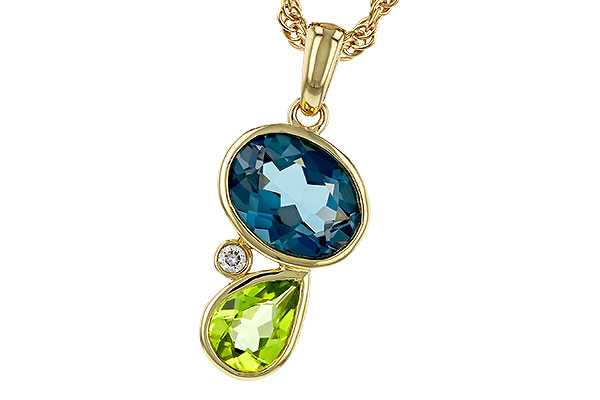 C274-90039: NECKLACE 2.43 SEMI-PREC (PER,LBT) 2.45 TGW