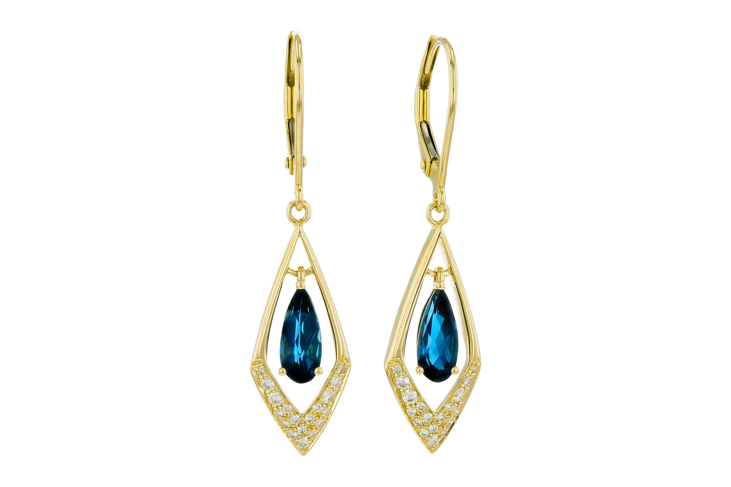 C275-74567: EARR 1.07 TW LONDON BLUE TOPAZ 1.22 TGW
