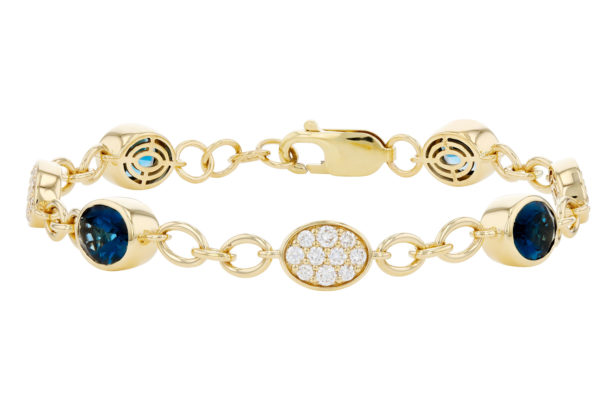 C275-75512: BRACELET 5.24 TW LONDON BLUE TOPAZ 6.00 TGW (7")