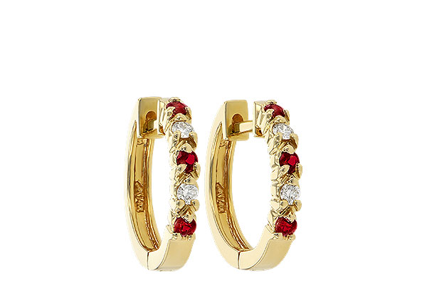 D001-20930: EARRINGS .17 RUBY .26 TGW