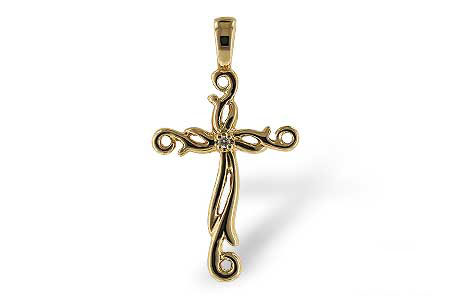 D006-67312: CROSS PENDANT .01 BR