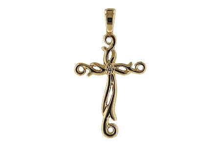 D006-67312: CROSS PENDANT .01 BR
