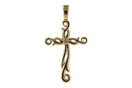 D006-67312: CROSS PENDANT .01 BR