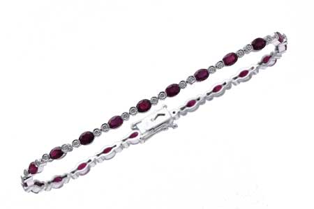 D183-99112: BRACELET 4.08 RUBY 4.55 TGW