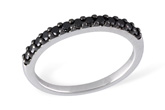D185-75521: LDS WED RG .29 BLK DIAS TW