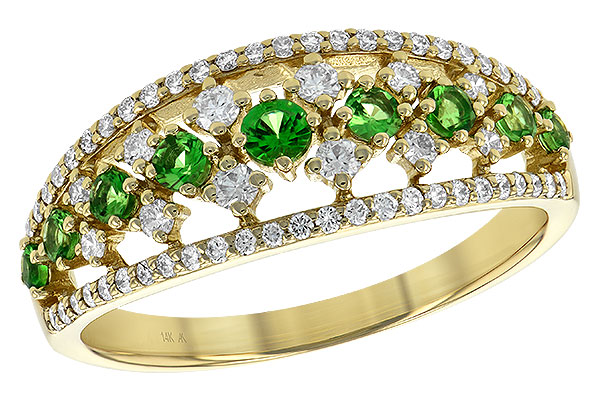 D190-27321: LDS RG .35 GREEN GARNET .67 TGW