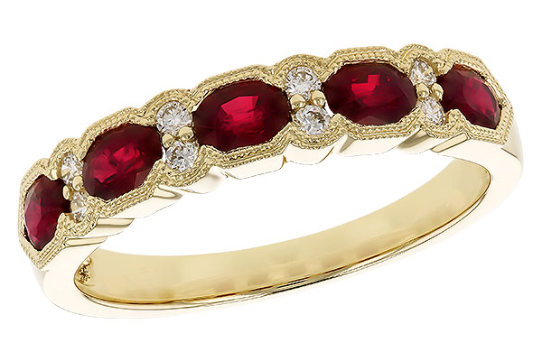 D273-96403: LDS WED RG .88 TW RUBY 1.00 TGW (4x3MM RUBY)