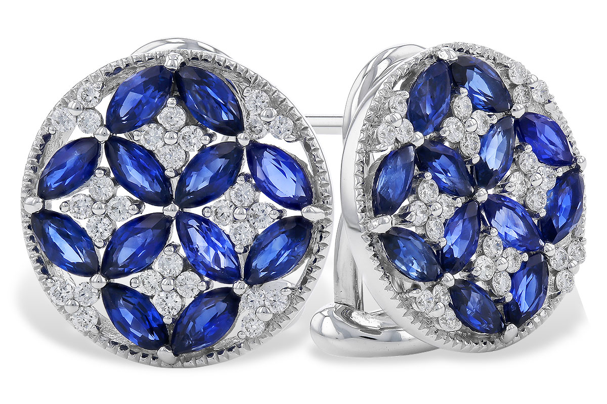 D274-82812: EARRINGS 2.07 TW SAPPHIRE 2.37 TGW