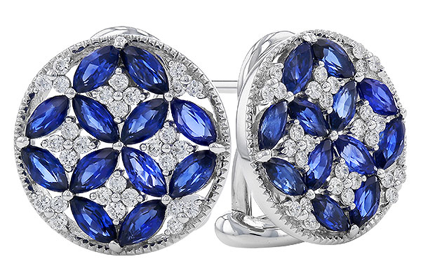 D274-82812: EARRINGS 2.07 TW SAPPHIRE 2.37 TGW
