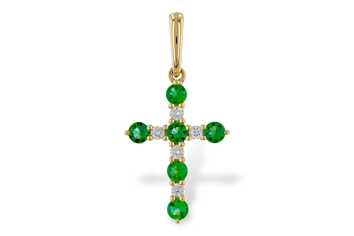 D274-83685: PENDANT .27 TW EMERALD .35 TGW