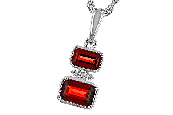 D274-83694: NECK .98 TW GARNET 1.01 TGW