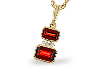 D274-83694: NECK .98 TW GARNET 1.01 TGW