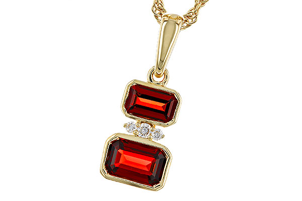 D274-83694: NECK .98 TW GARNET 1.01 TGW