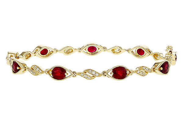 D274-83721: BRACELET 3.68 RUBY 3.92 TGW (7")