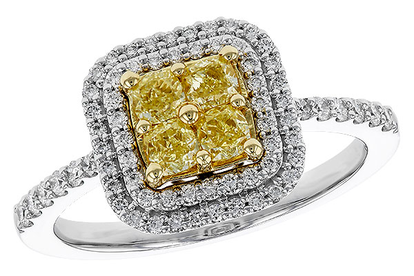 D274-85485: LDS RG .52 FANCY YELLOW DIAMONDS .85 TW