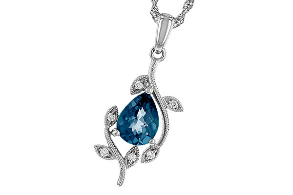 D274-85512: NECK 1.20 LONDON BLUE TOPAZ 1.25 TGW (8x6MM LBT)