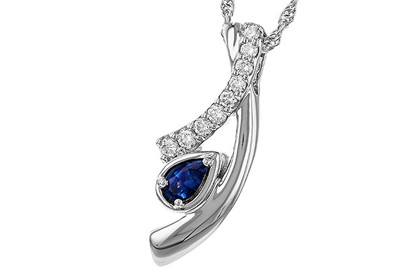 D274-87276: NECKLACE .23 SAPP .40 TGW (5x3 SAPP)