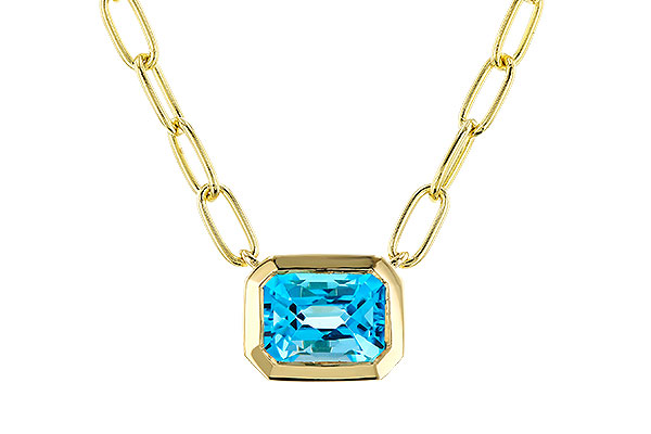 D274-87348: NECKLACE 1.20 SWISS BLUE TOPAZ (18")